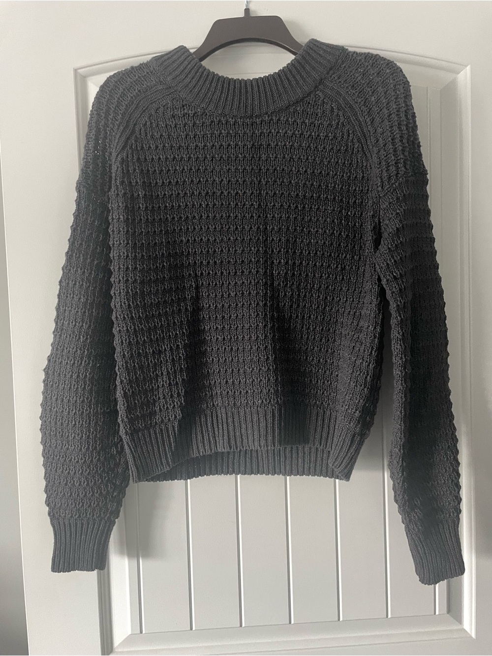 Universal Thread Navy Waffle Knit Crewneck Sweater